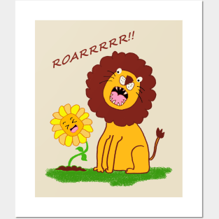 Funny Roaring Tiger Posters and Art